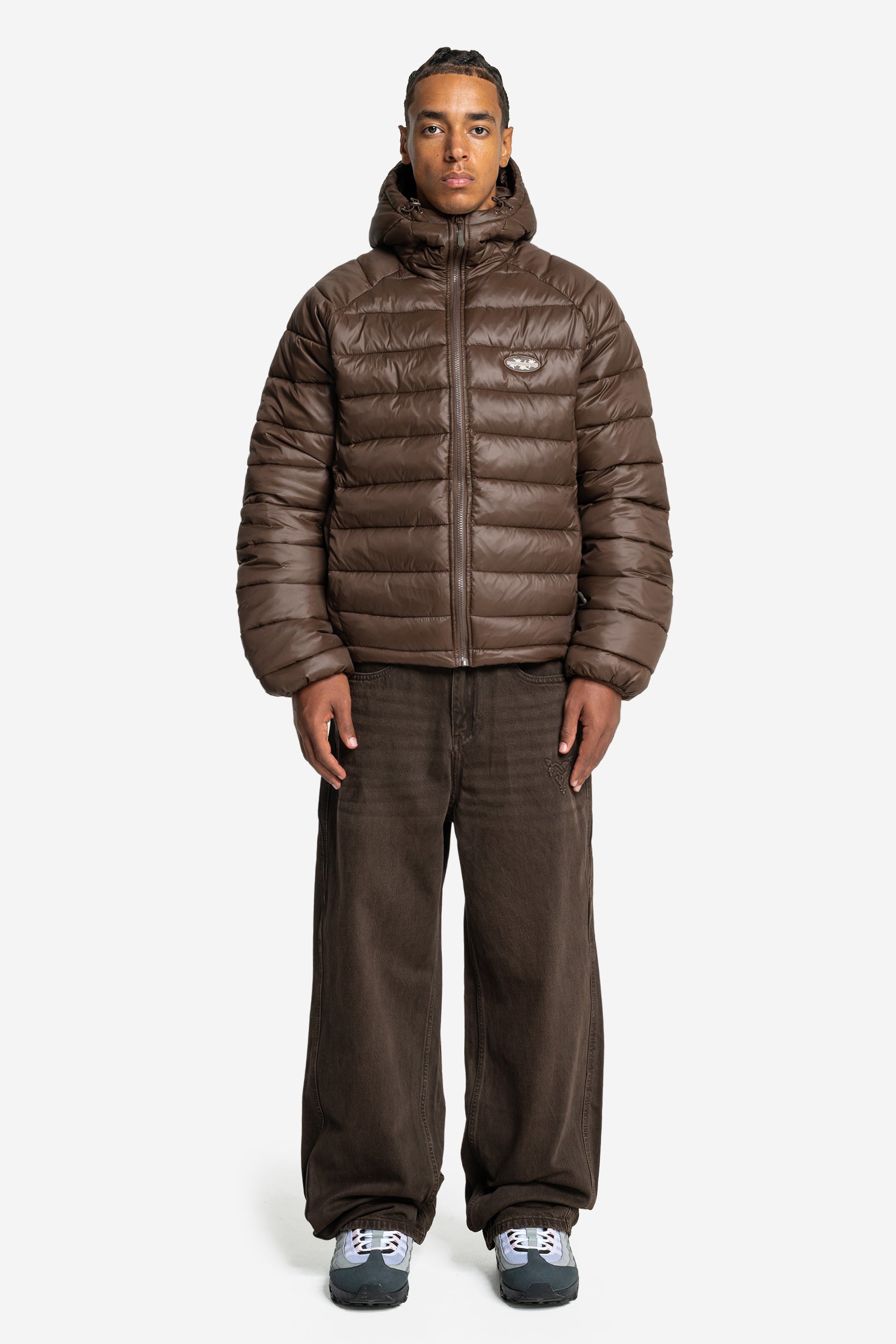 SLIM PUFFA JACKET BROWN