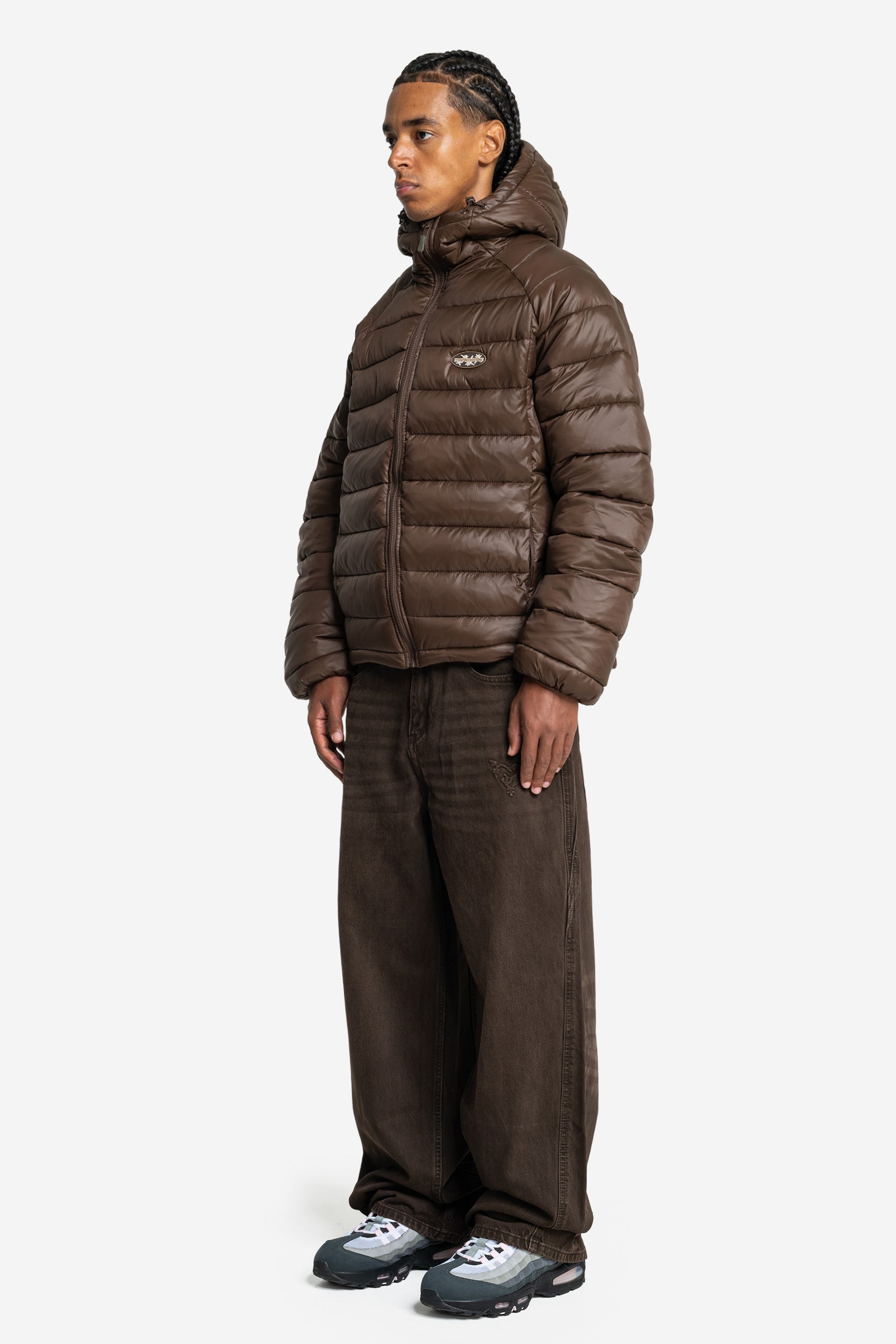 SLIM PUFFA JACKET BROWN