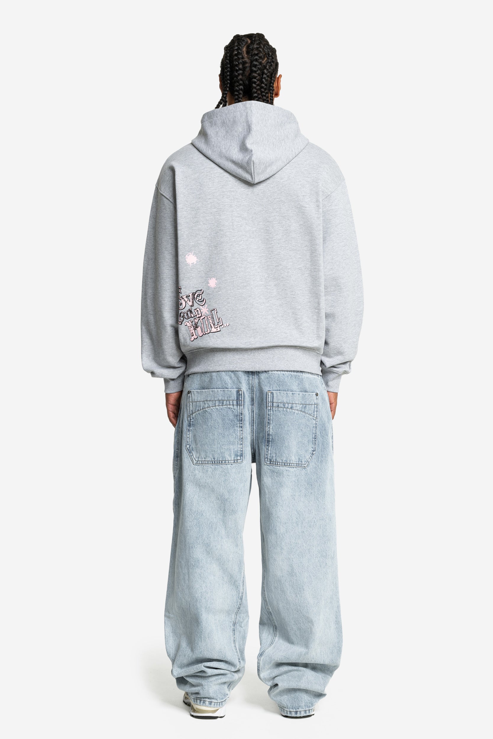 DISTINCTIVE BAGGY DENIM MID BLUE