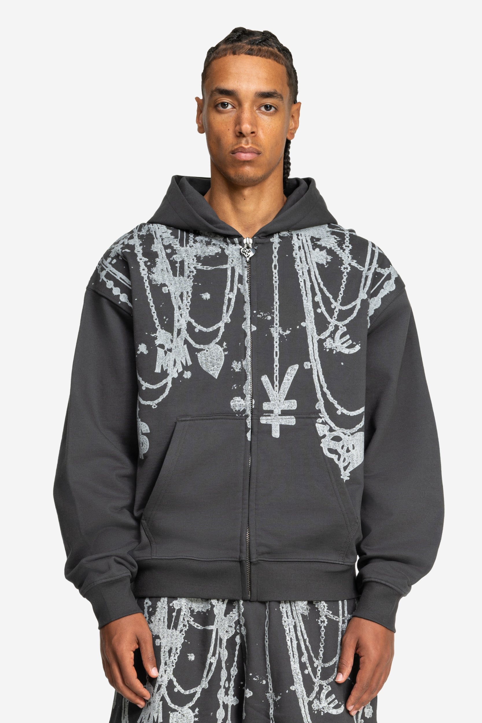 CHAINS ZIP DARK GREY