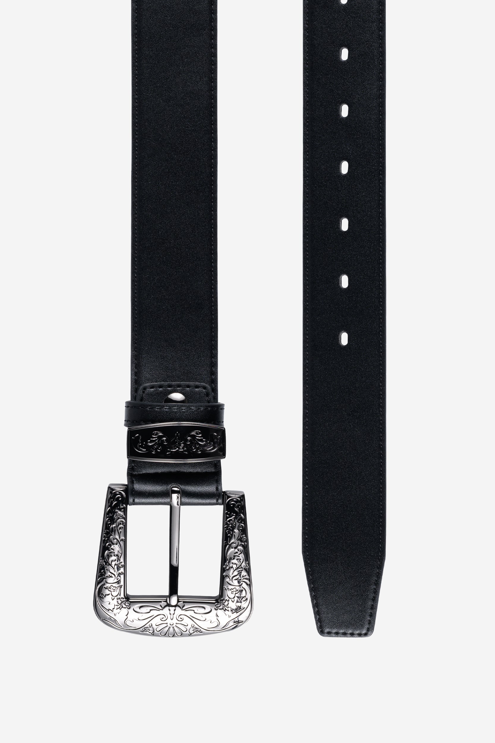 EMBOSSED WESTERN BELT BLACK