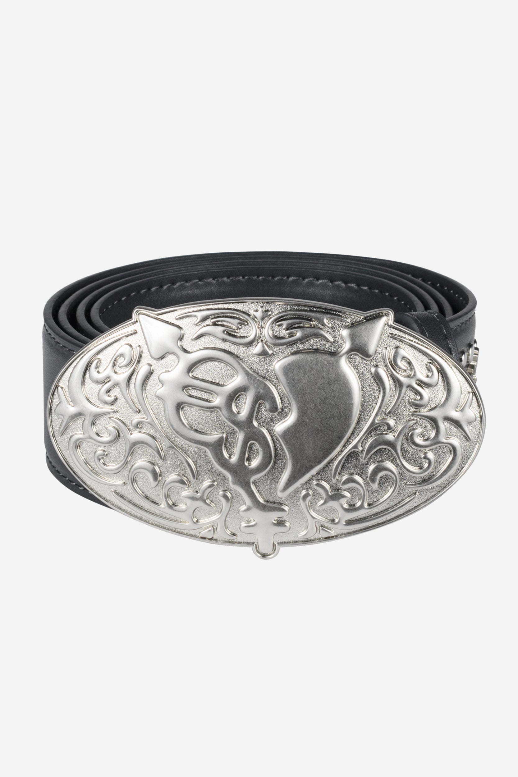 Studded Ornament Belt Grey