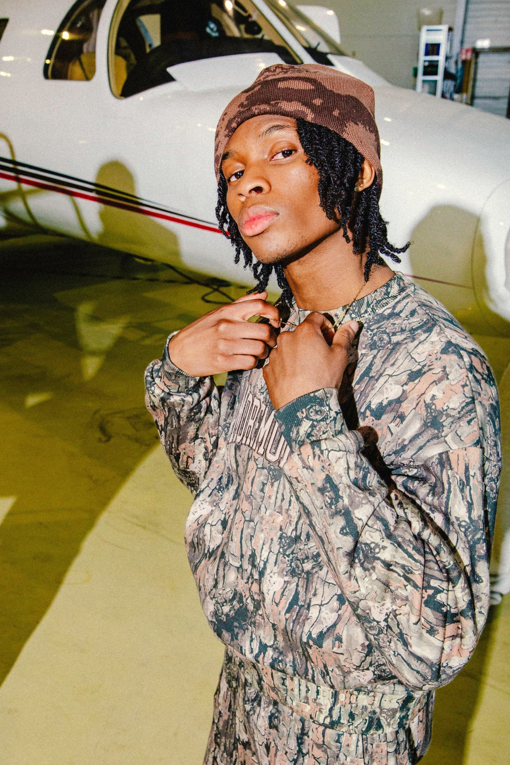 CASH HUNTER COLLEGE SWEATER CAMO