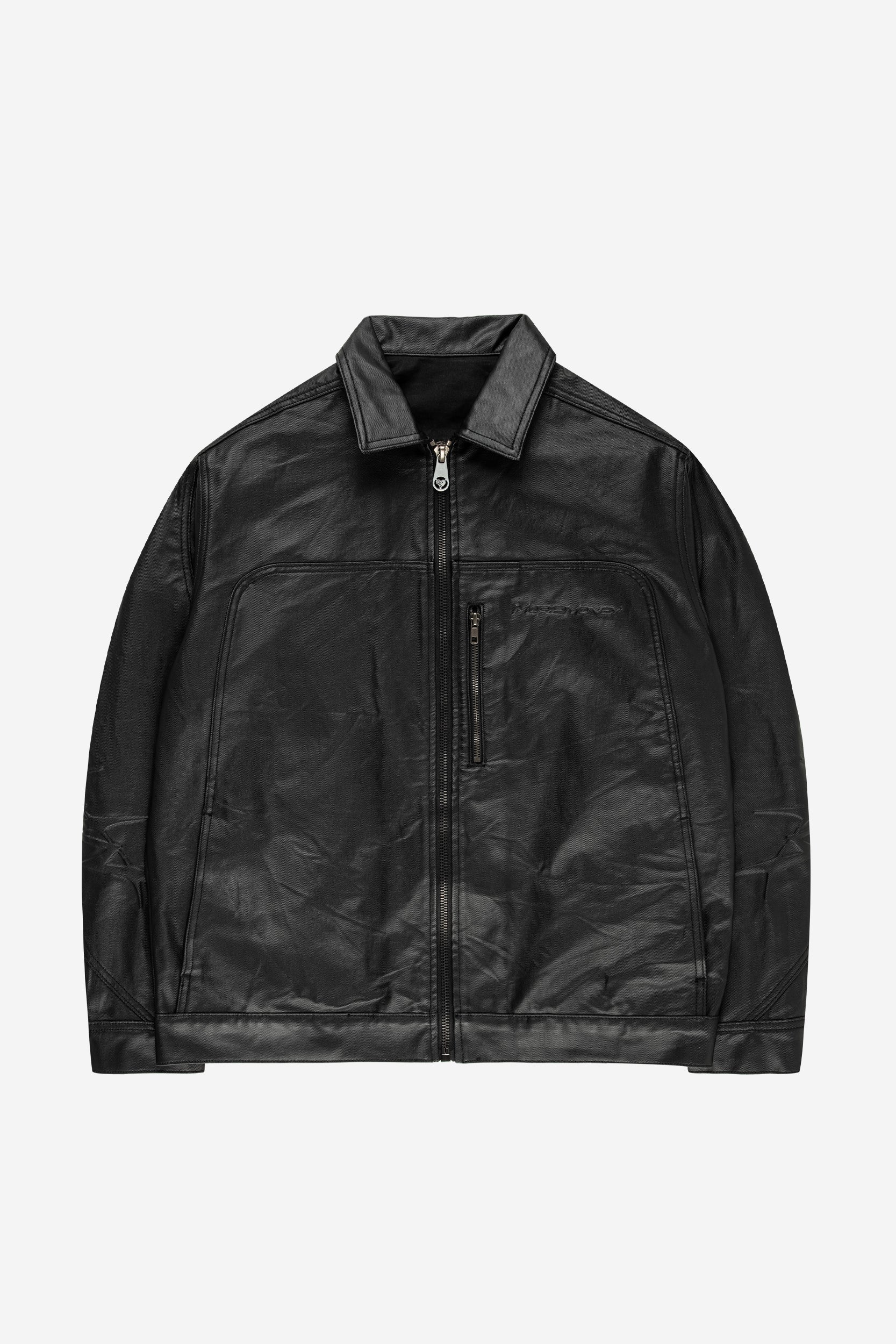 COATED MC JACKET BLACK