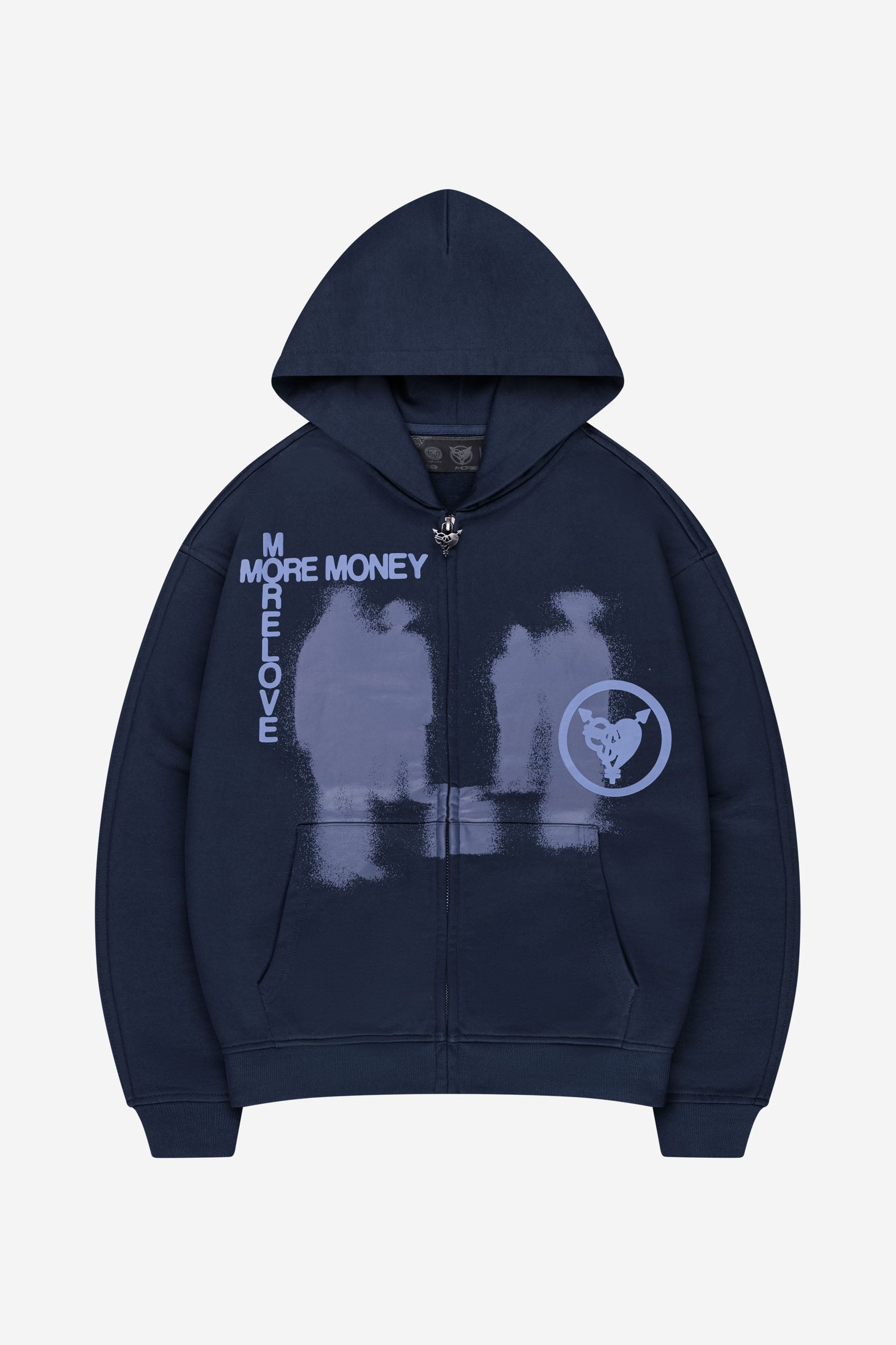 LOST BOND ZIP NAVY + DISTINCTIVE DENIM WASHED BLUE