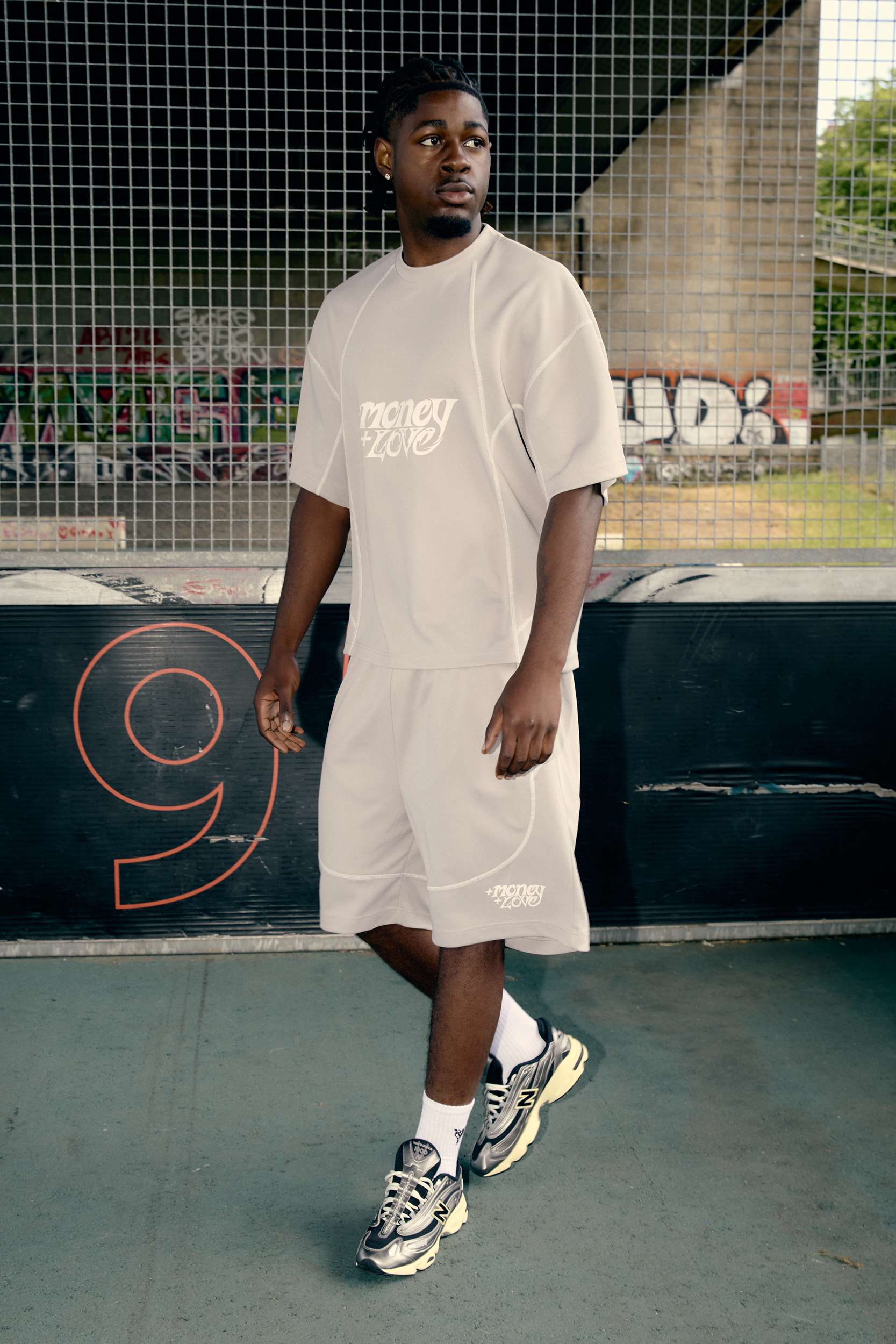 FLATLOCK SHORTS LIGHT GREY