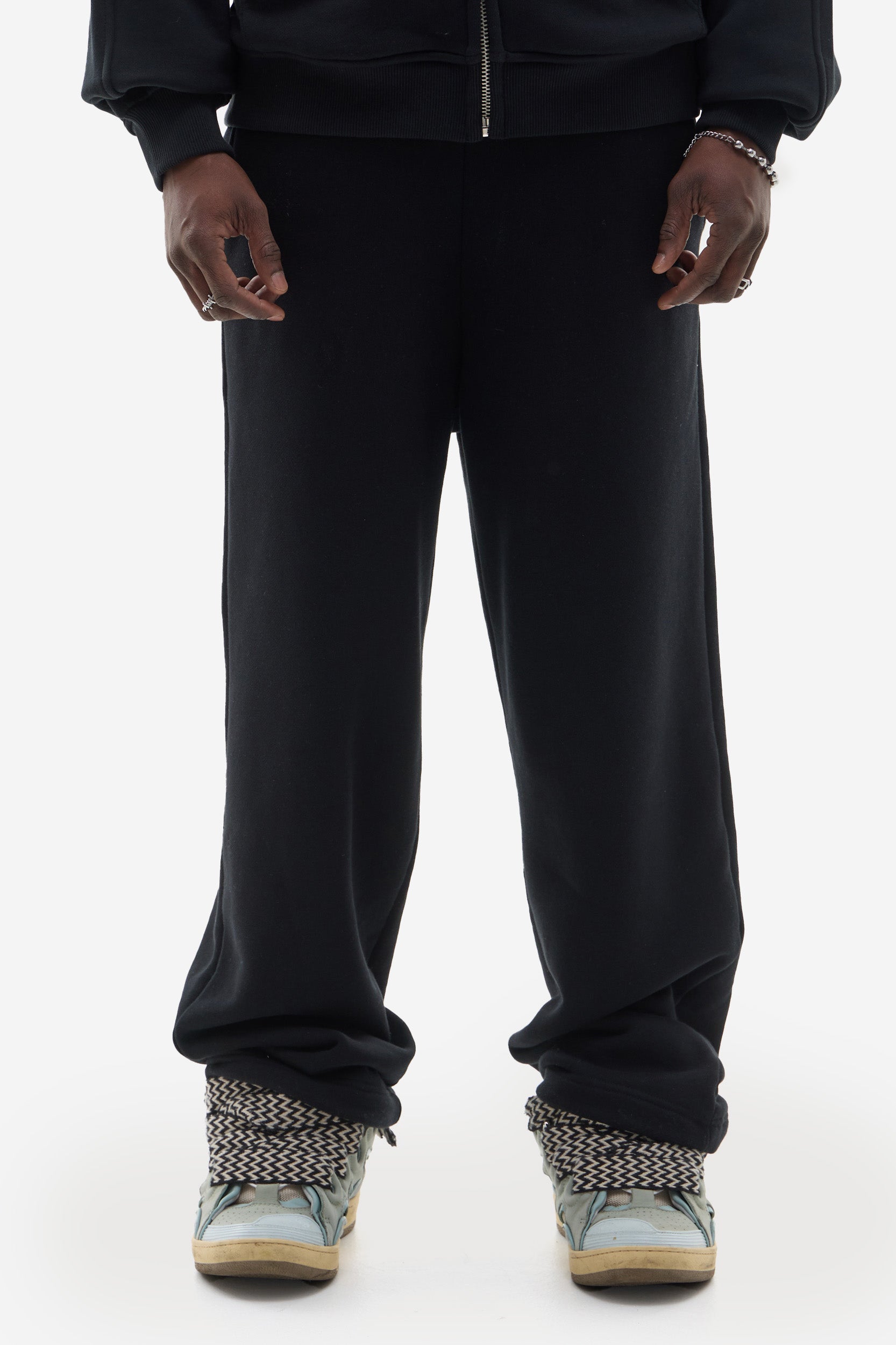 OPEN LEG JOGGER BLACK