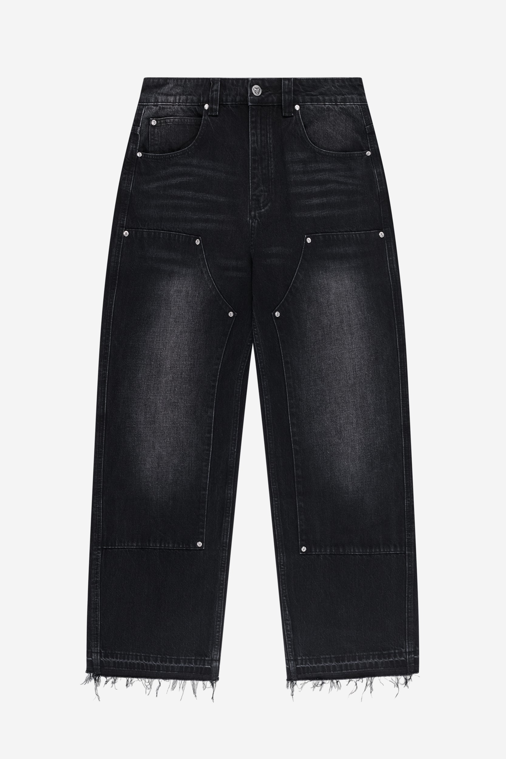 PLUS RHINESTONE FLANELL GREEN + RHINESTONE CARPENTER DENIM BLACK