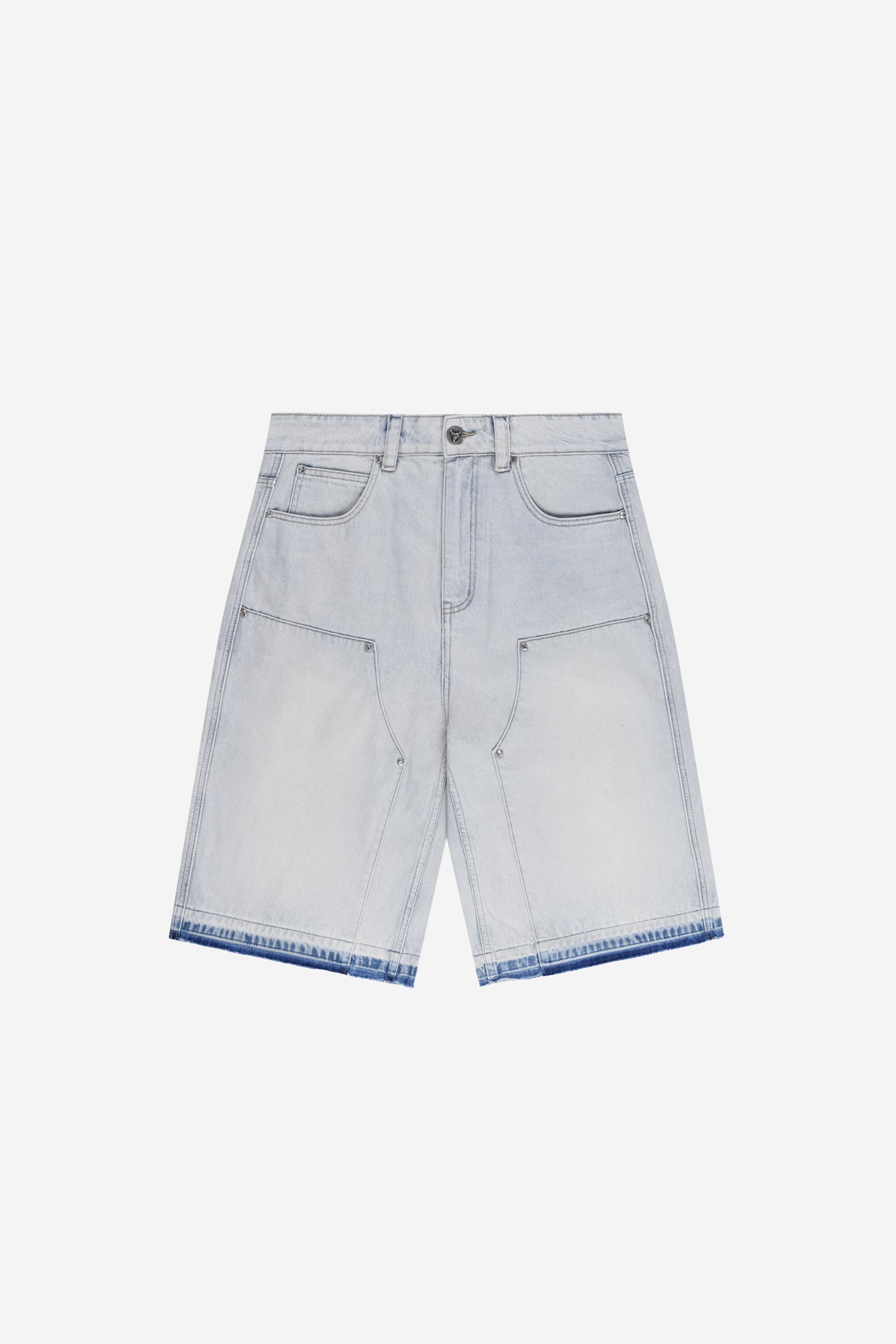 RHINESTONE CARPENTER JORTS BLUE