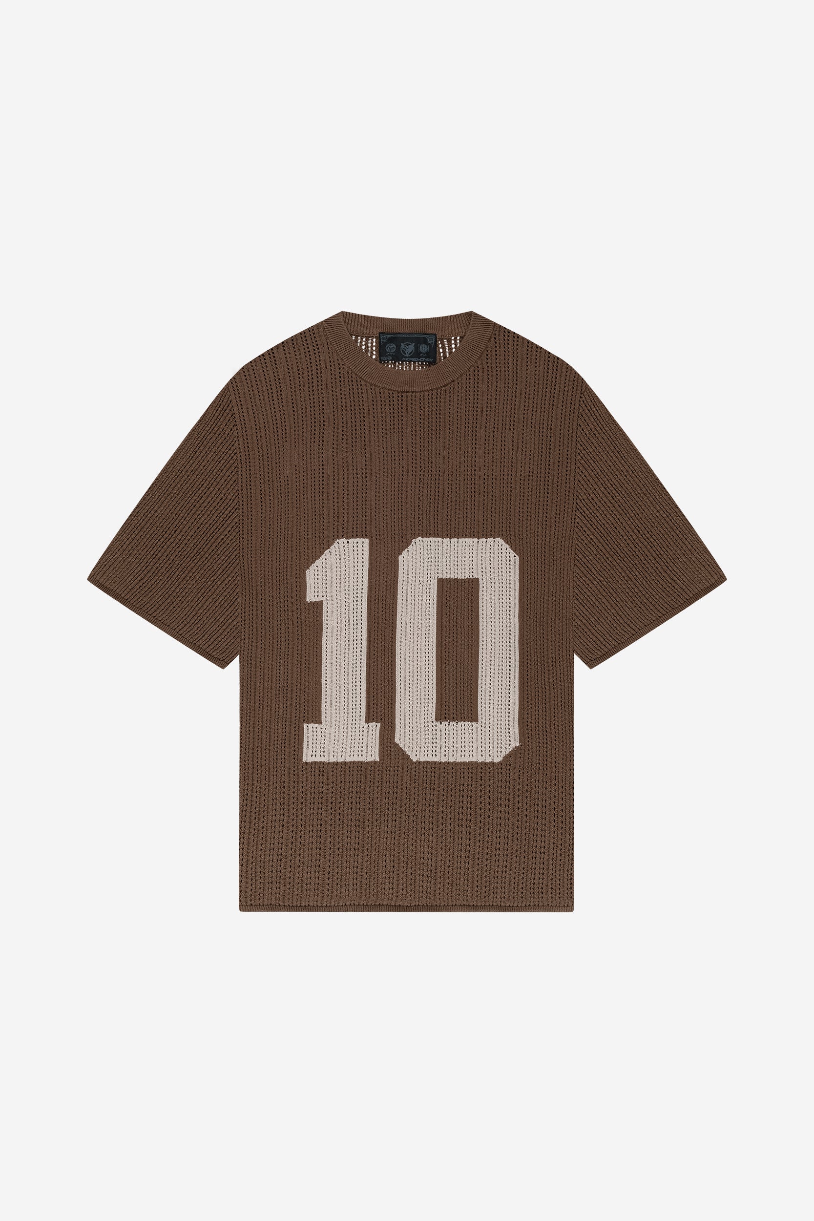 KNIT TEE JERSEY BROWN