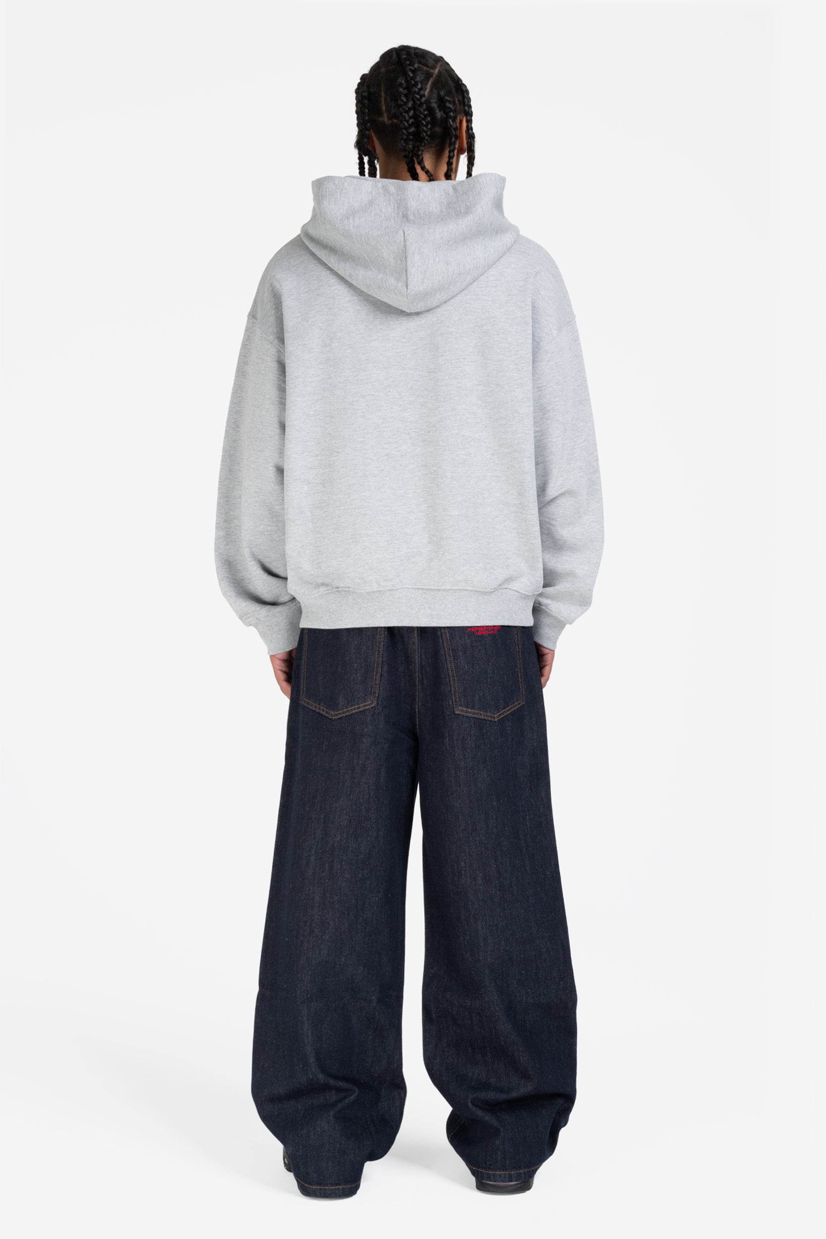 PROFIT ZIP HOODIE GREY MELANGE