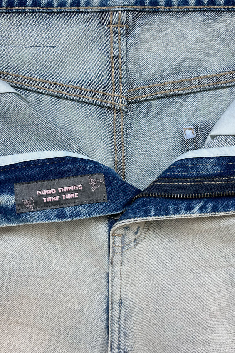 DISTINCTIVE JORTS BLUE