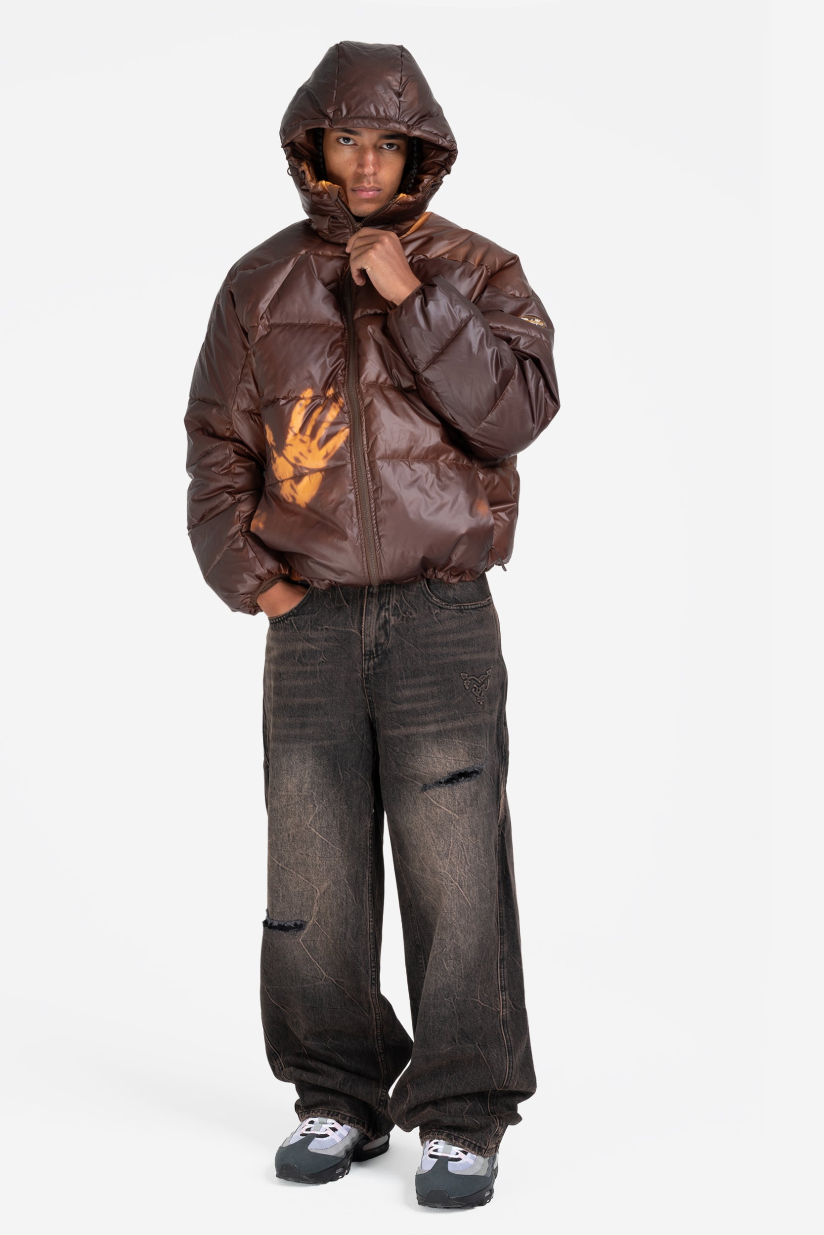 HEAT REACTIVE BIG PUFFA JACKET BROWN
