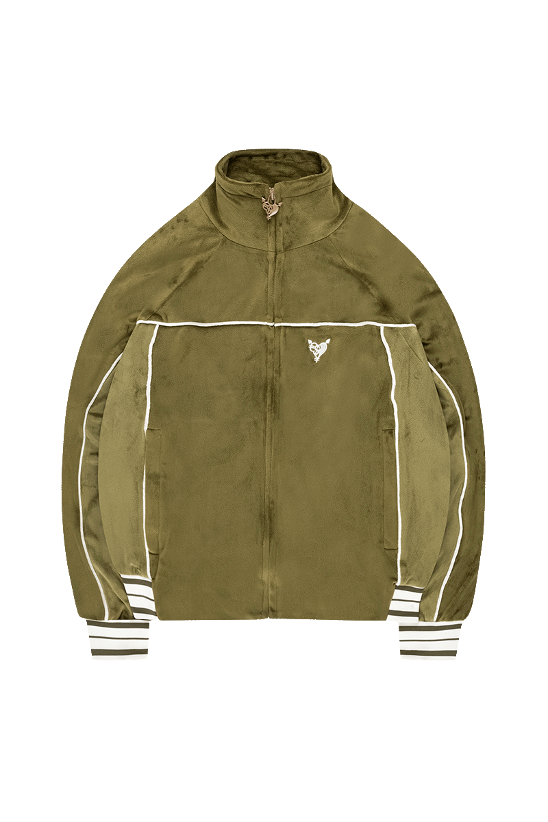 VELOUR JACKET OLIVE