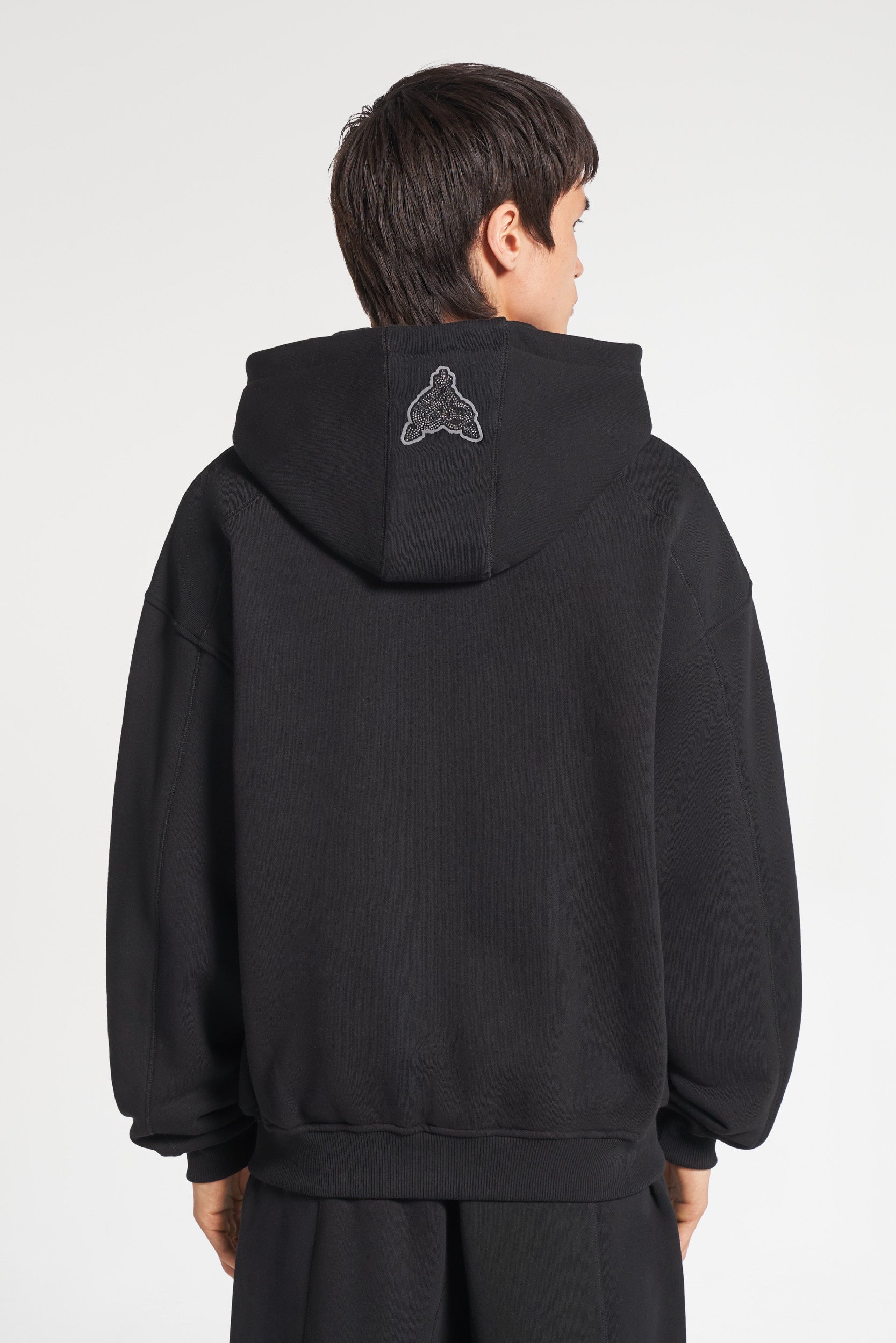 Schwarzer Zip Hoodie 