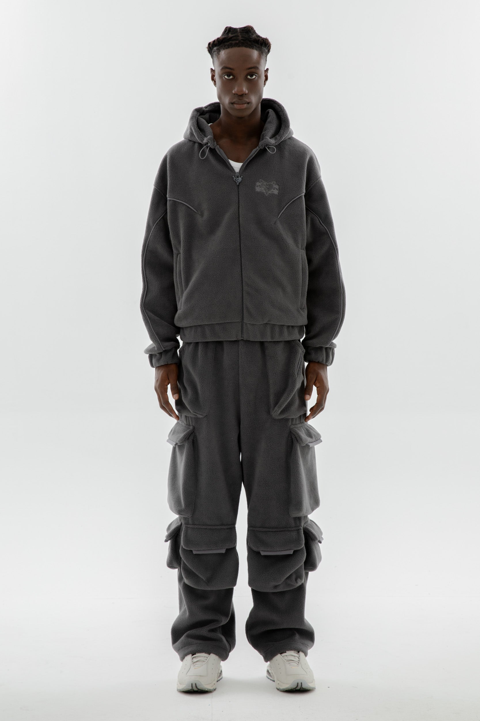 FLEECE CARGO JOGGER TORNADO GREY