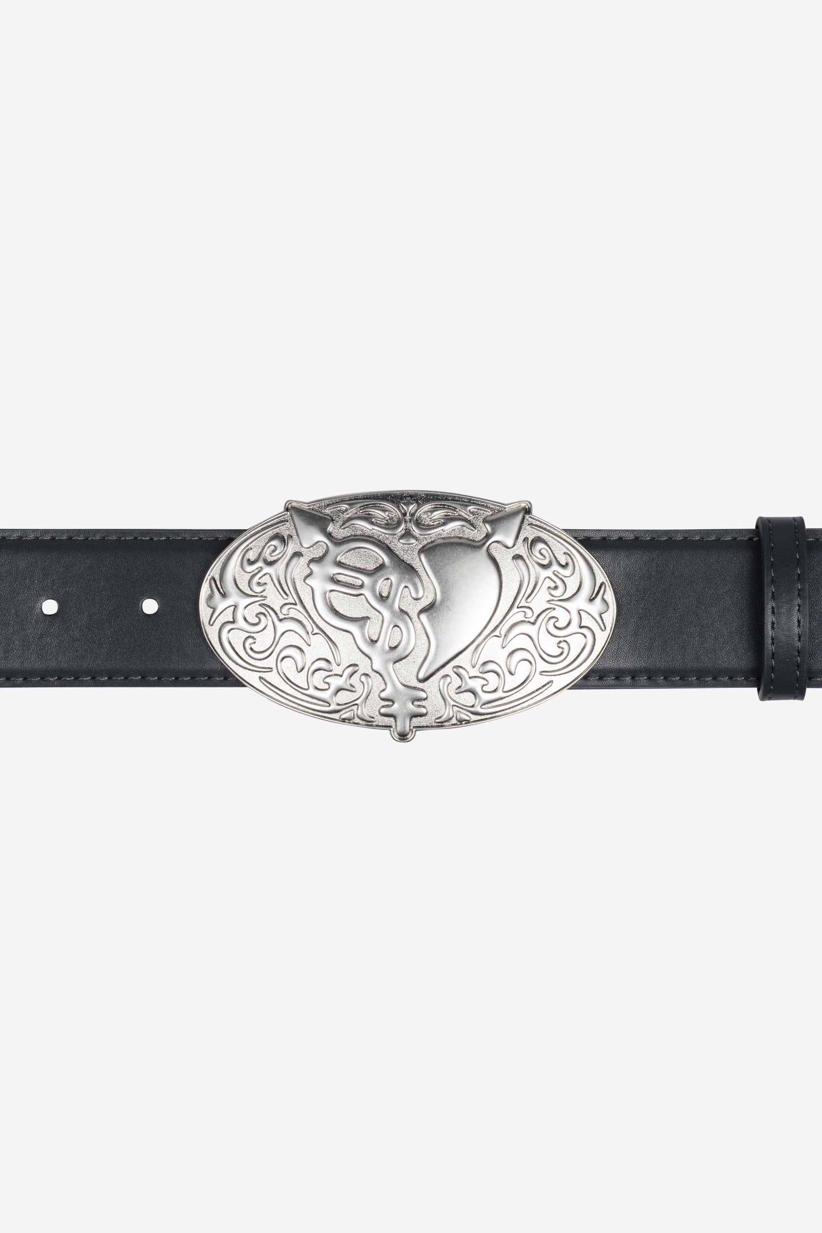 Studded Ornament Belt Grey