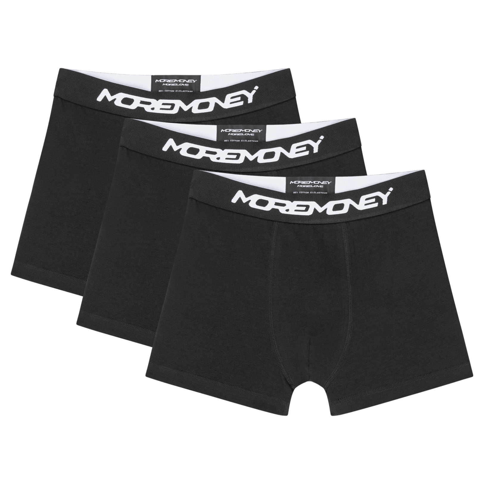 MORE MONEY LOGO BOXER 3-PACK BLACK