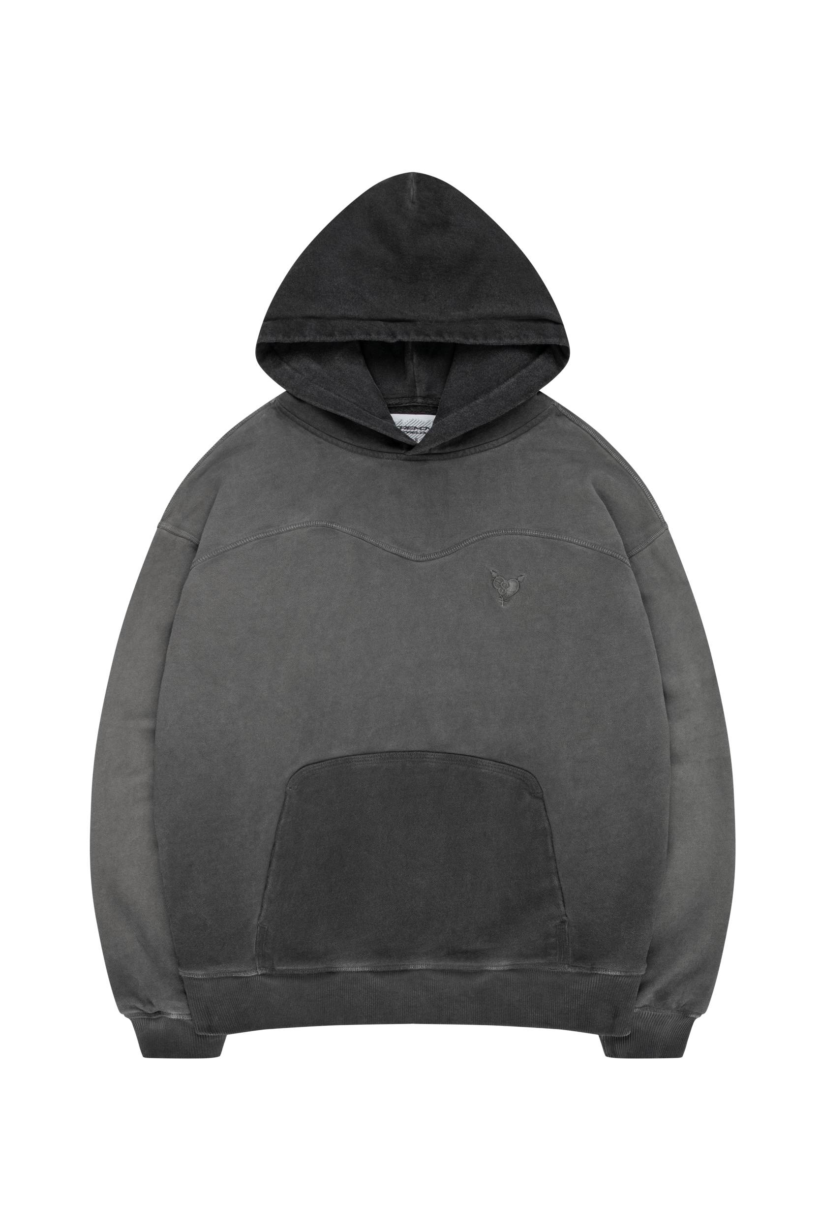 STACKS HOODIE BLACK OIL WASHED