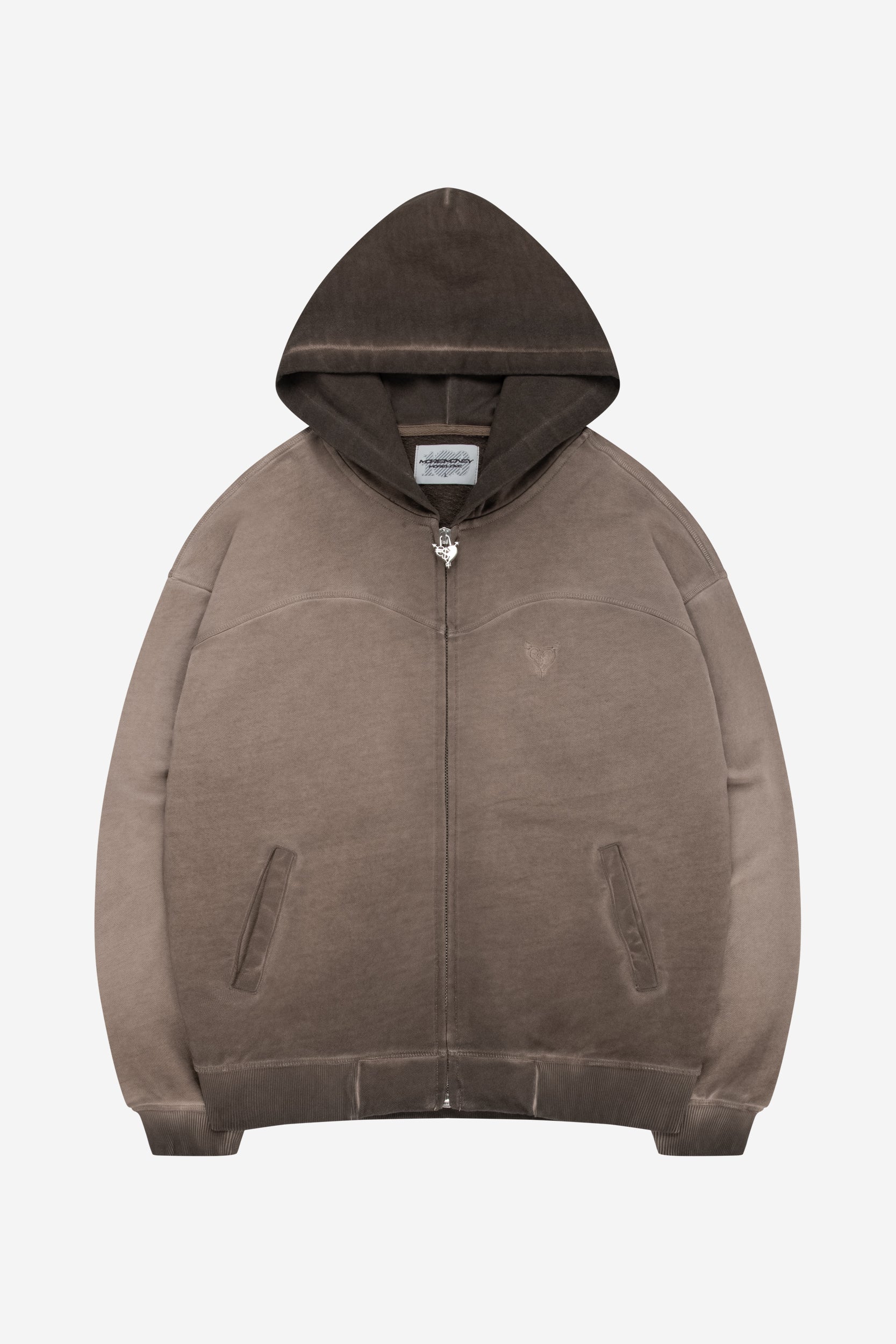 STACKS ZIP OIL WASHED BROWN + STACKS JOGGER OIL WASHED BROWN