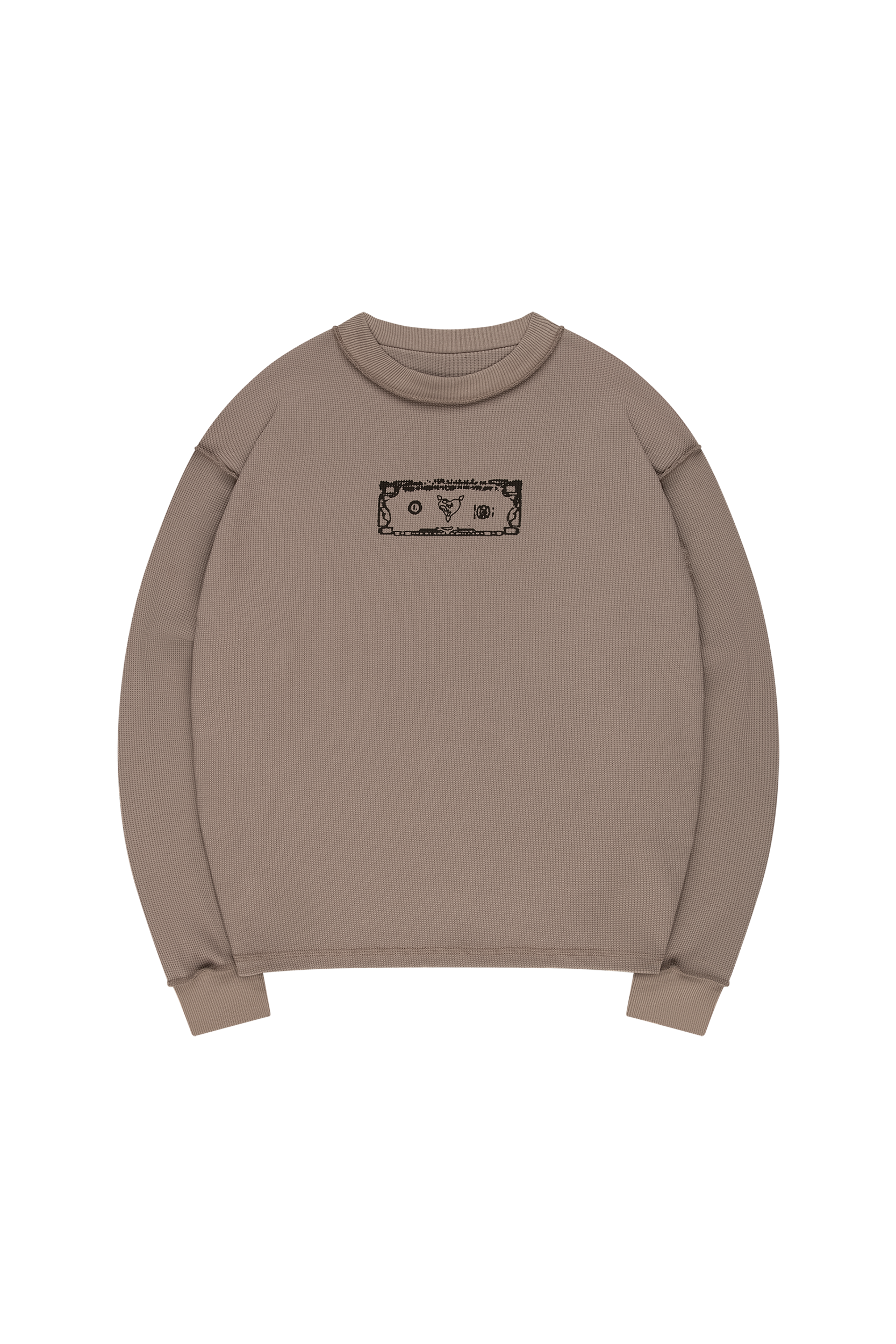 INSIDE OUT CASH STACK LONGSLEEVE BEIGE