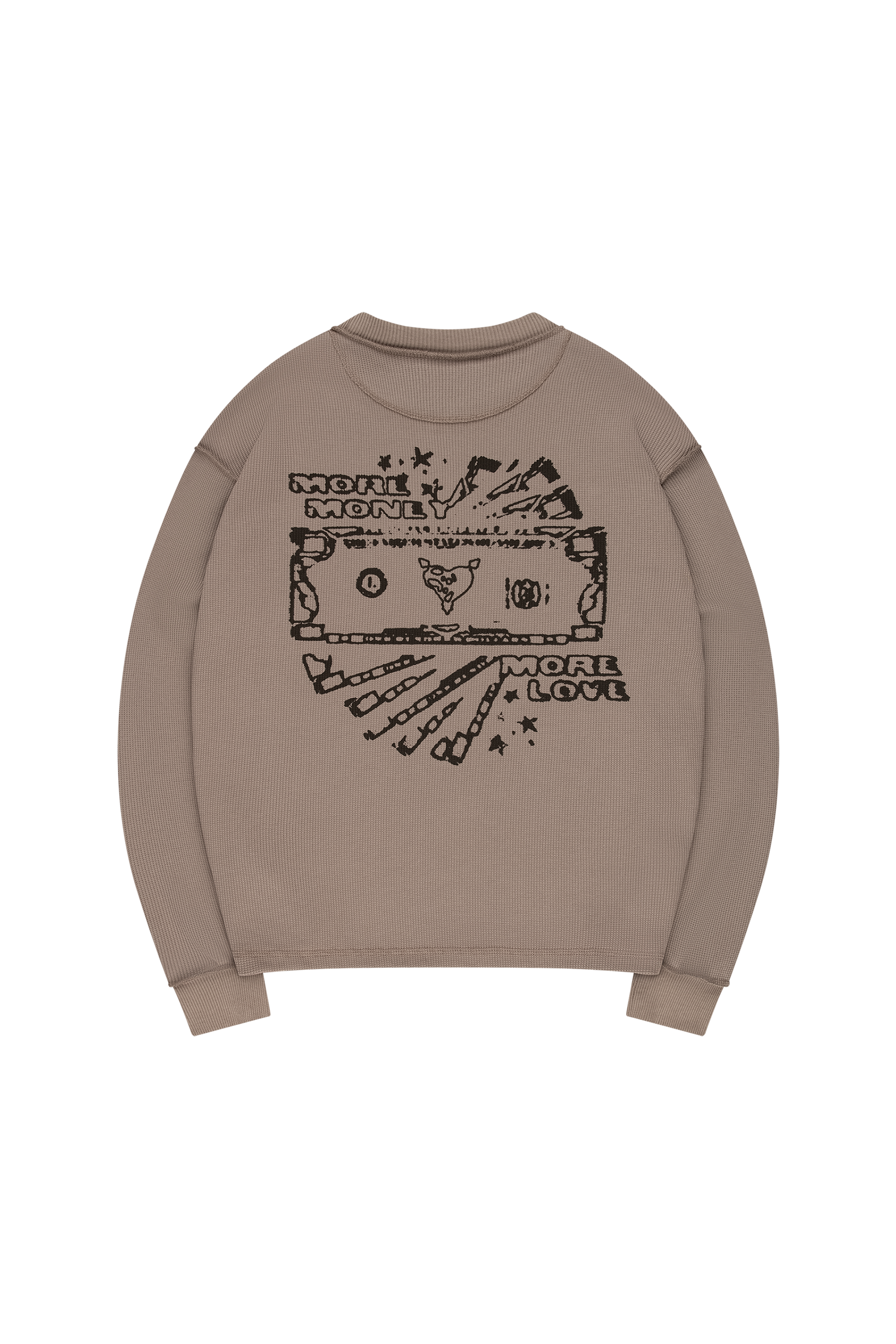 INSIDE OUT CASH STACK LONGSLEEVE BEIGE