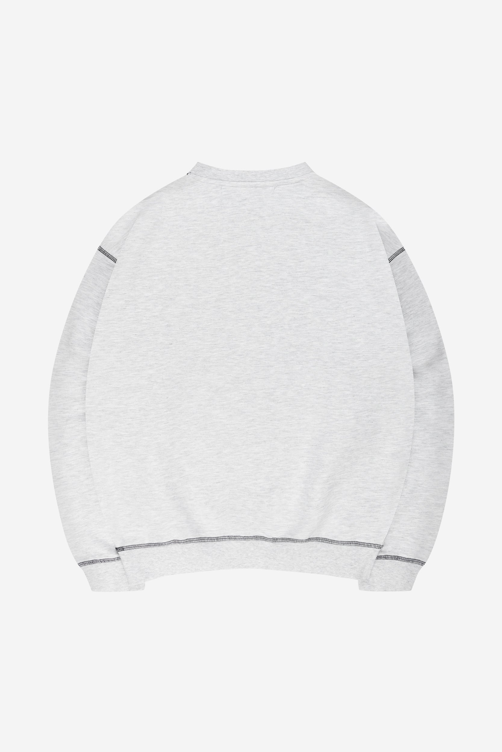 FLATLOCK BASE SWEATER GREY MELANGE