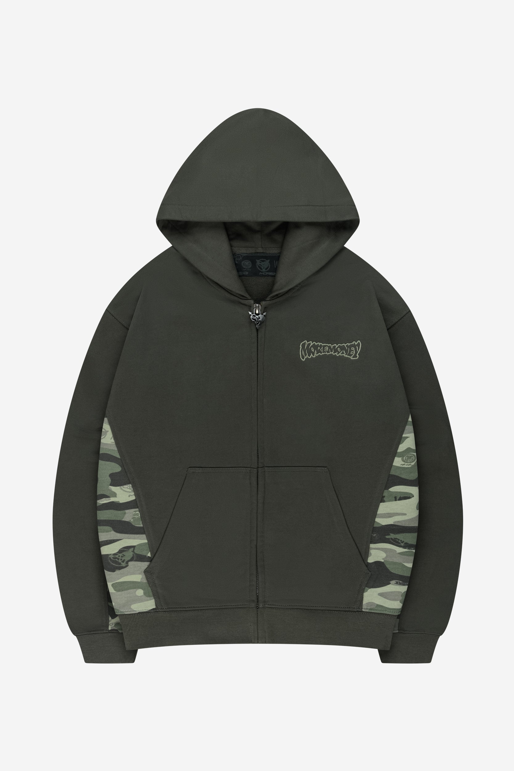 TWO TONE ZIP GREEN CAMO