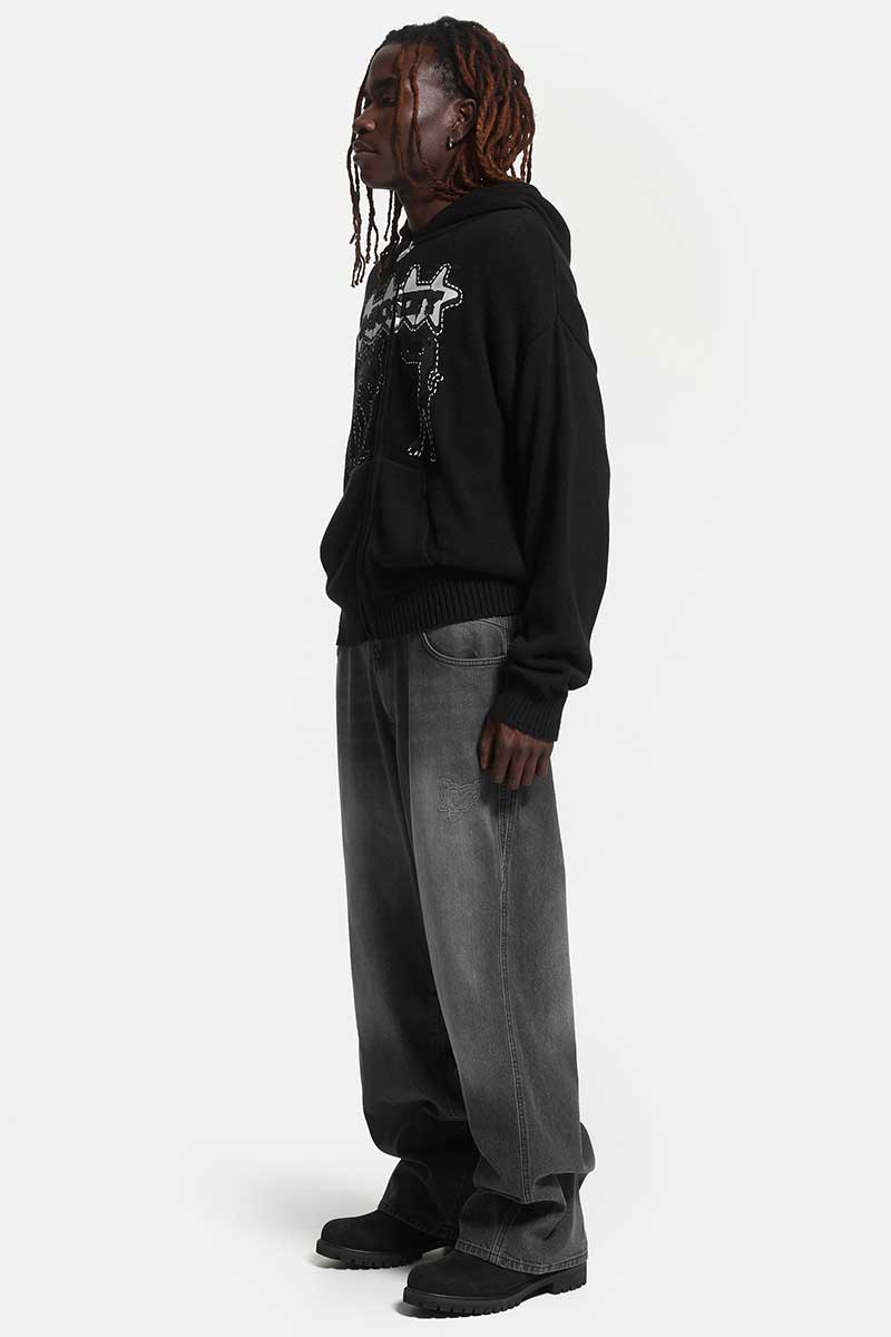 DISTINCTIVE BAGGY DENIM GREY WASHED