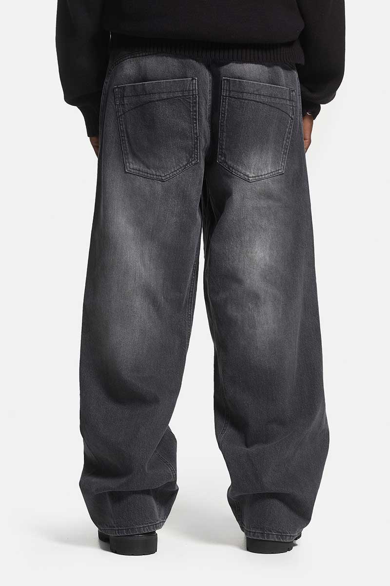 DISTINCTIVE BAGGY DENIM GREY WASHED