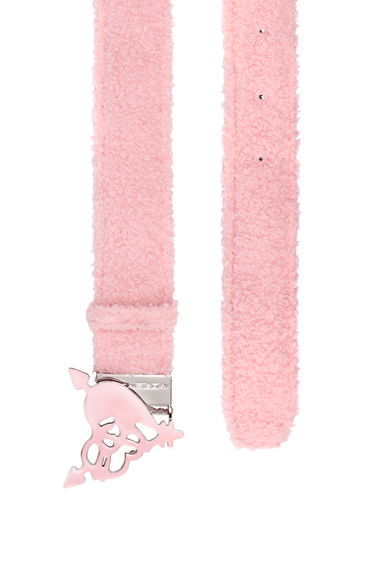 HEART LOGO FLEECE BELT PINK