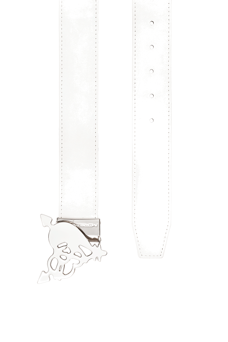 HEART LOGO BELT WHITE