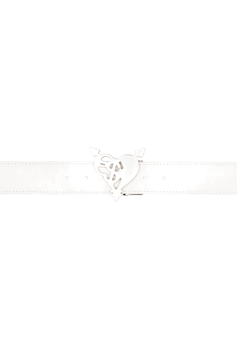 HEART LOGO BELT WHITE