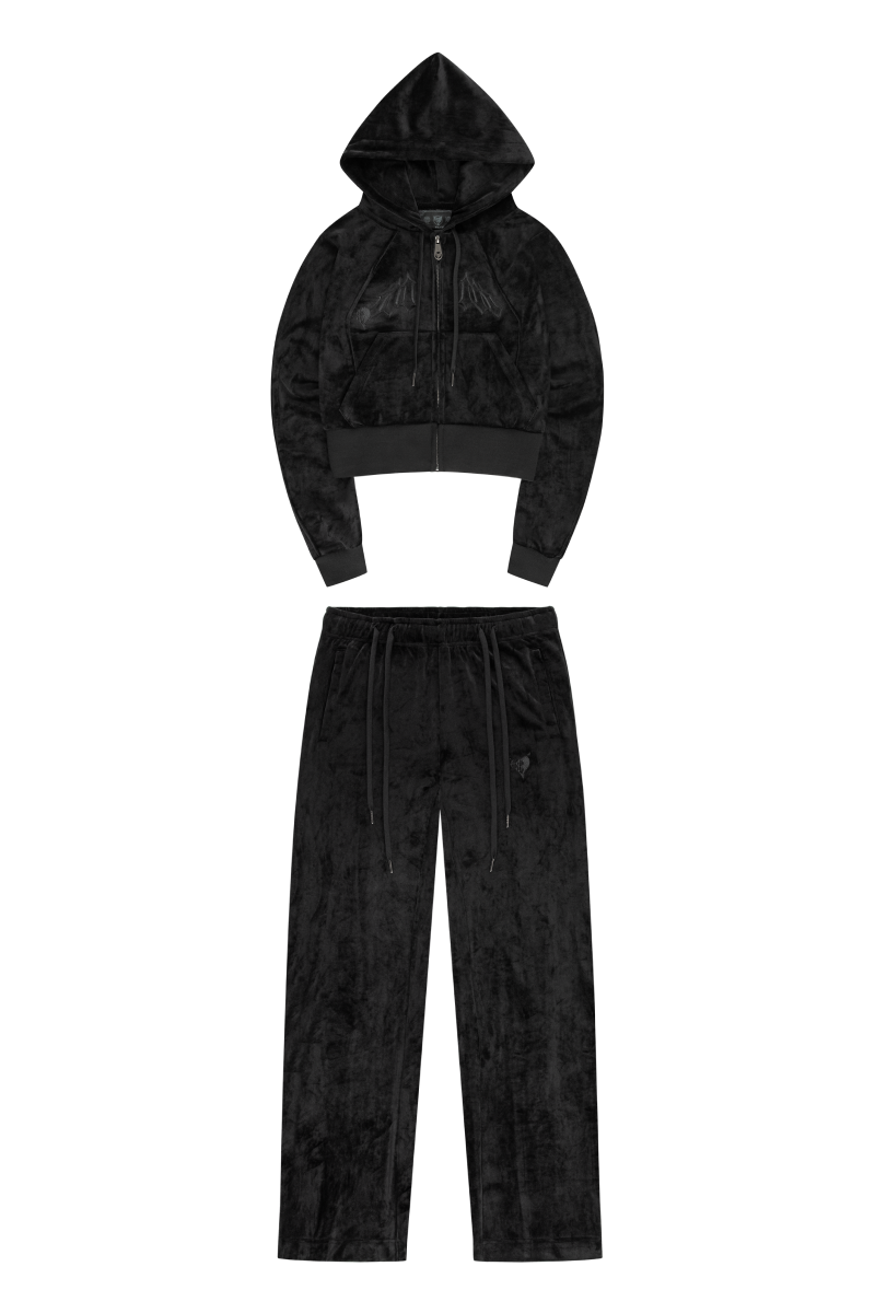 WOMEN'S VELOUR SET BLACK