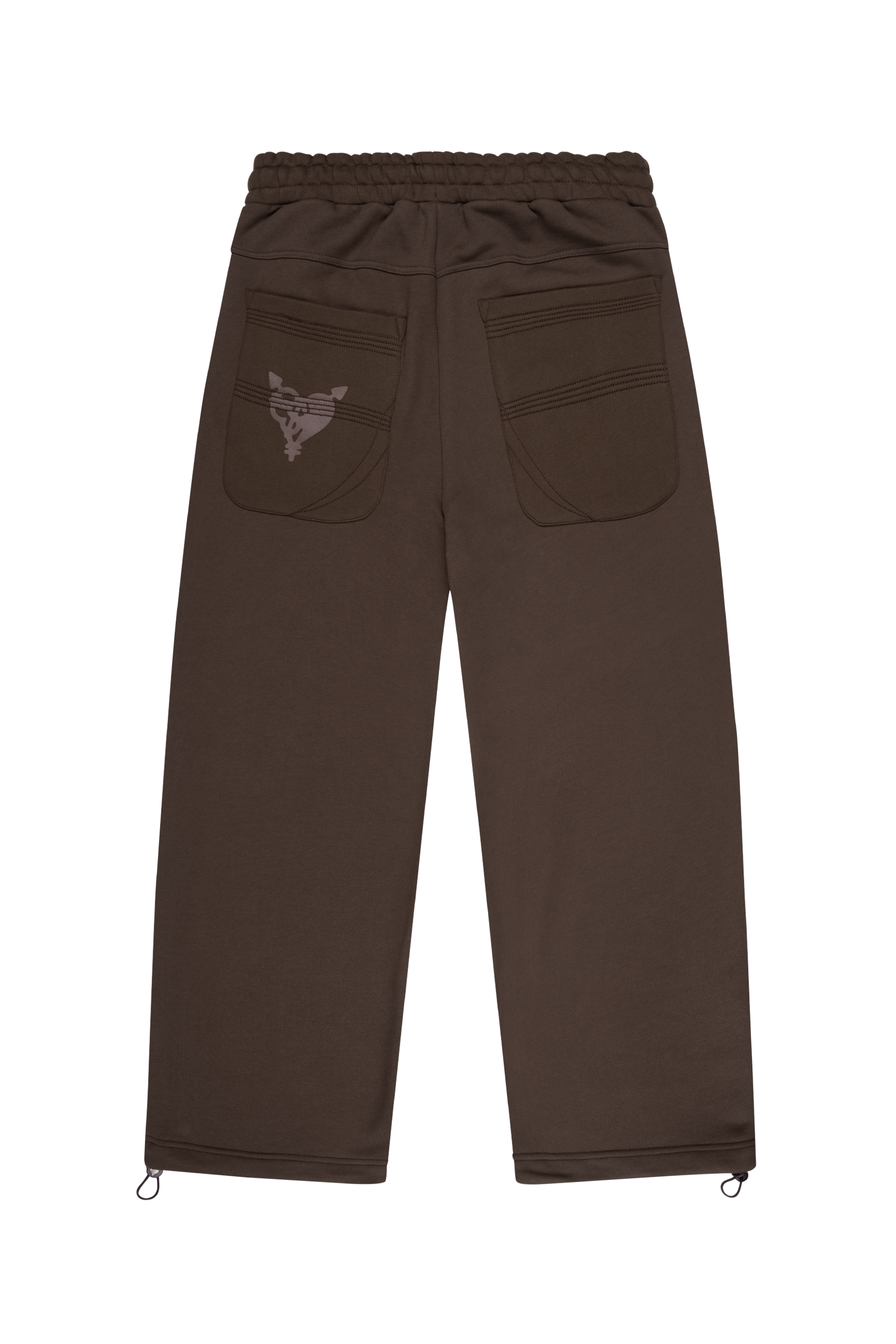 OPEN LEG CHOCOLATE BROWN JOGGER