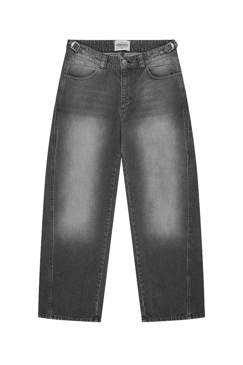 DISTINCTIVE BAGGY DENIM GREY WASHED