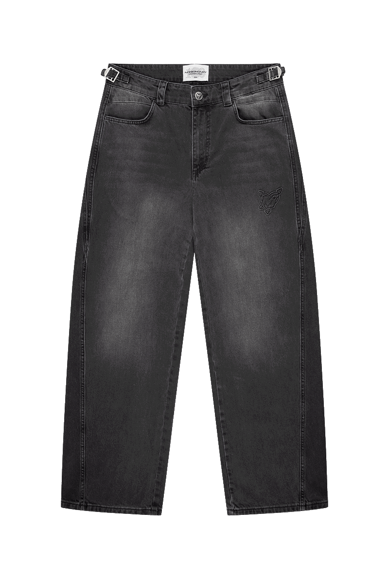 DISTINCTIVE BAGGY DENIM BLACK WASHED