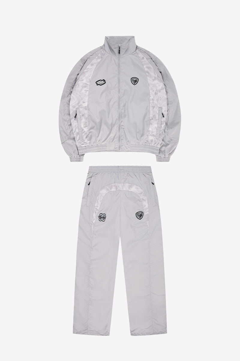SIDELINE TRACK JACKET LIGHTGREY + SIDELINE TRACK PANTS LIGHT GREY