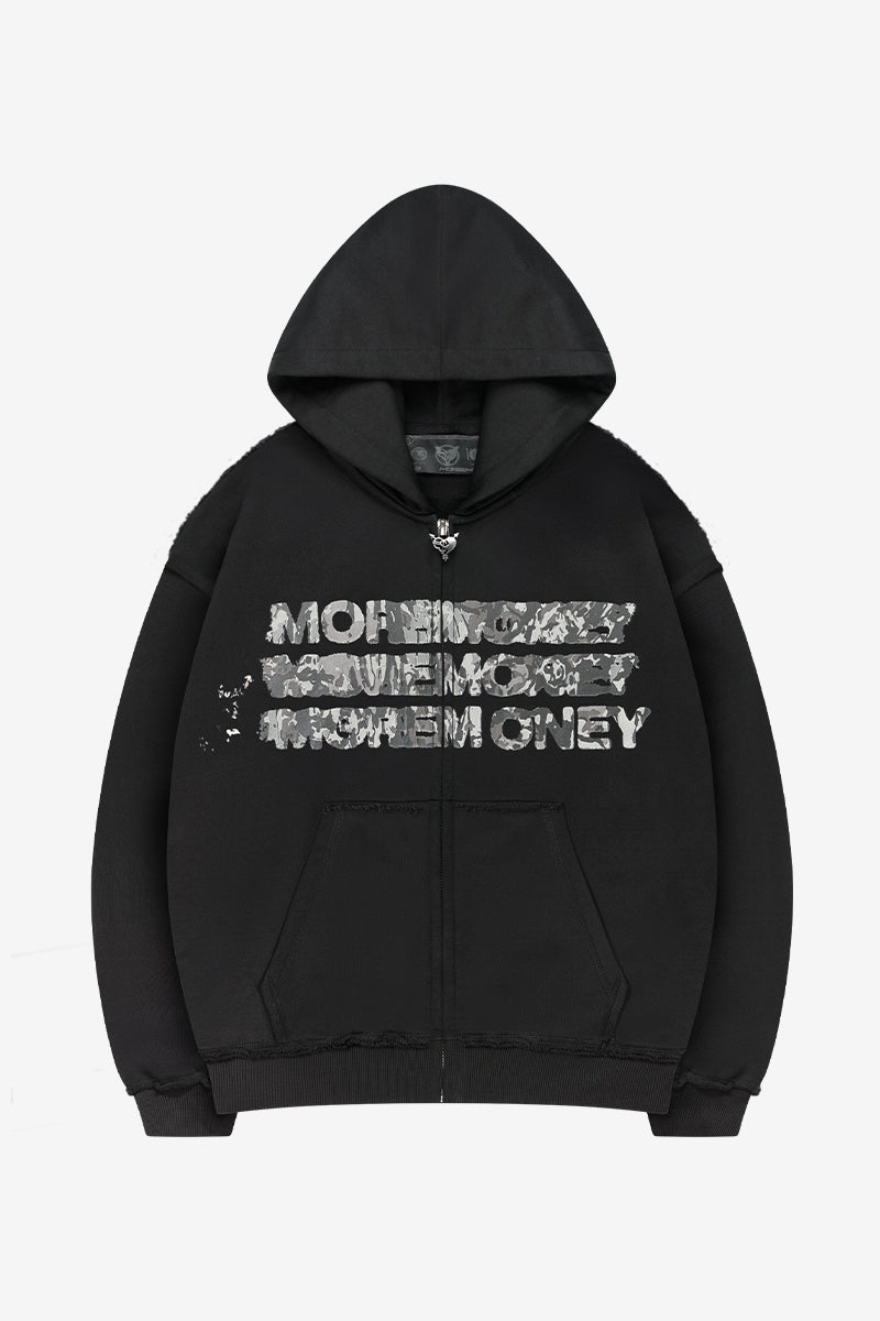 MONEY CALLING FLATLOCK ZIP BLACK + OPEN LEG JOGGER BLACK